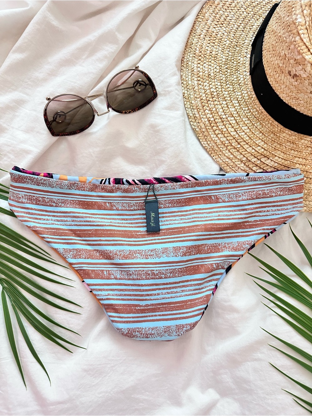 NWOT Maaji Reversible Black & Multicolor Women’s Bikini Bottom - Picture 5 of 5